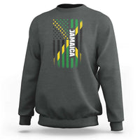 Jamaican American Flag Sweatshirt Distressed Jamaica America Usa Flag - Wonder Print Shop
