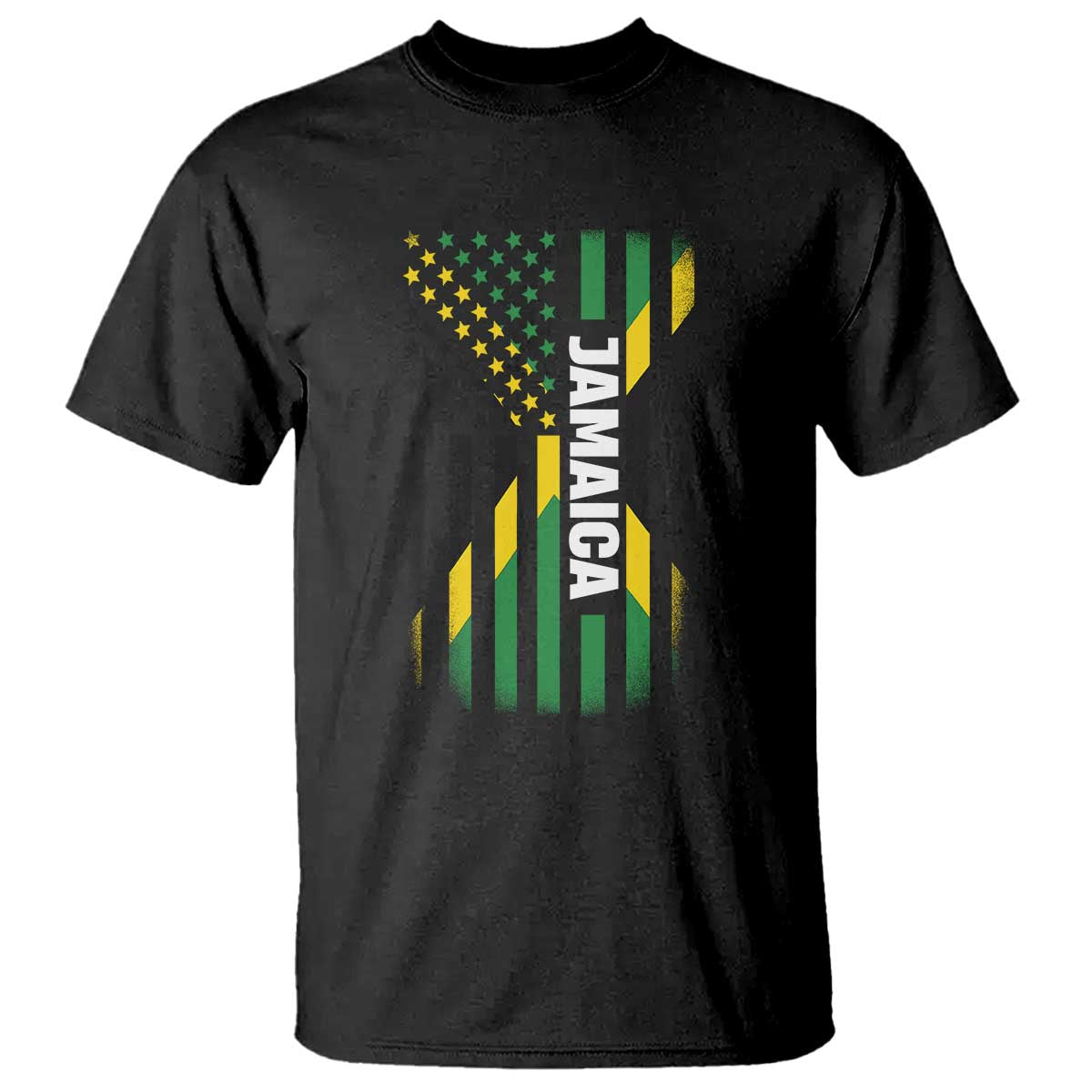 Jamaican American Flag T Shirt Distressed Jamaica America Usa Flag - Wonder Print Shop