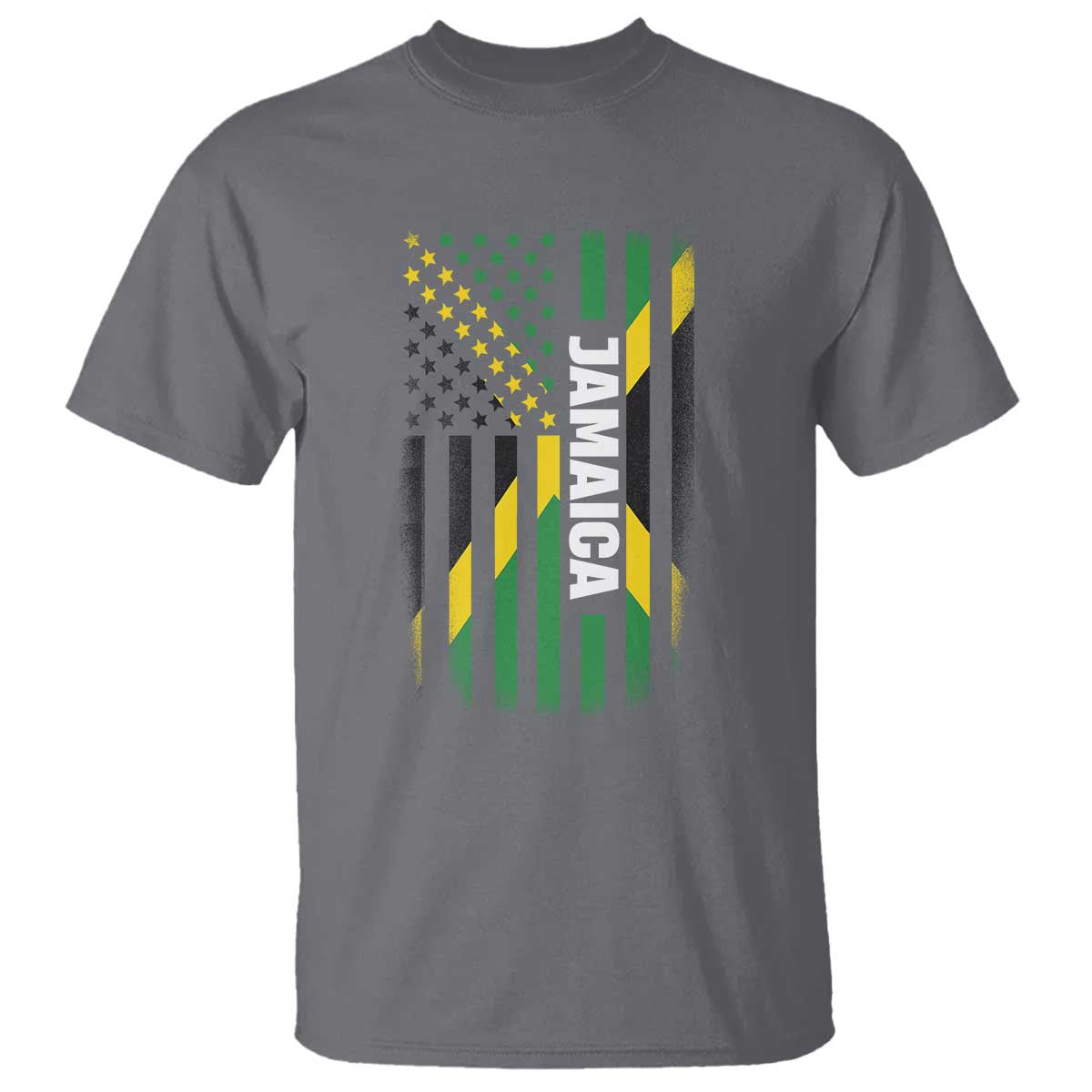 Jamaican American Flag T Shirt Distressed Jamaica America Usa Flag - Wonder Print Shop