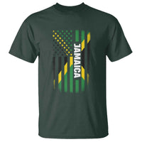 Jamaican American Flag T Shirt Distressed Jamaica America Usa Flag - Wonder Print Shop