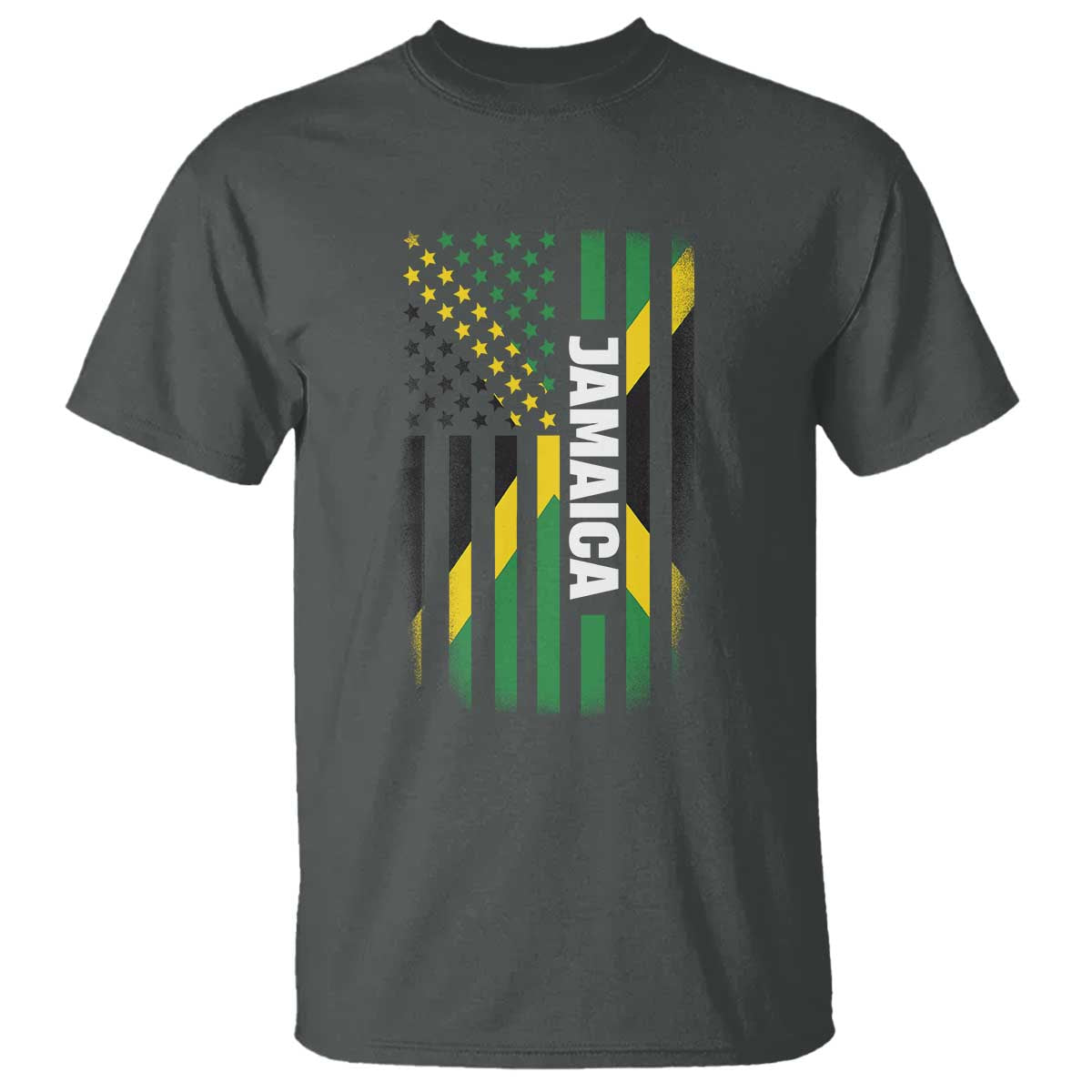 Jamaican American Flag T Shirt Distressed Jamaica America Usa Flag - Wonder Print Shop