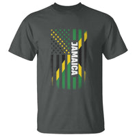Jamaican American Flag T Shirt Distressed Jamaica America Usa Flag - Wonder Print Shop