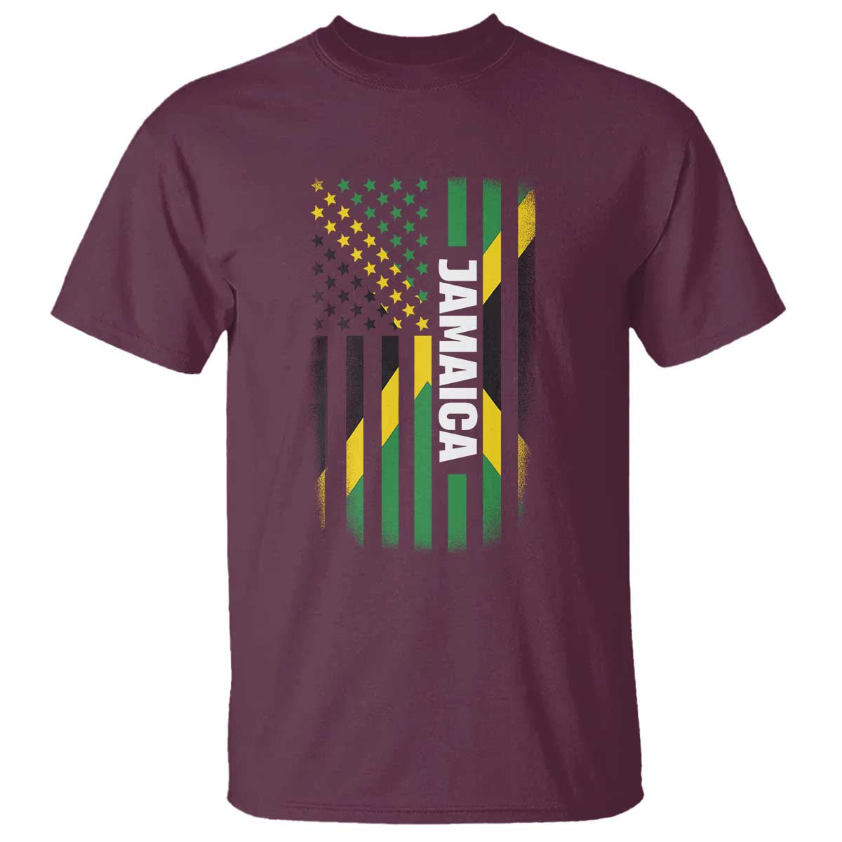 Jamaican American Flag T Shirt Distressed Jamaica America Usa Flag - Wonder Print Shop