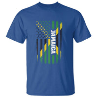 Jamaican American Flag T Shirt Distressed Jamaica America Usa Flag - Wonder Print Shop