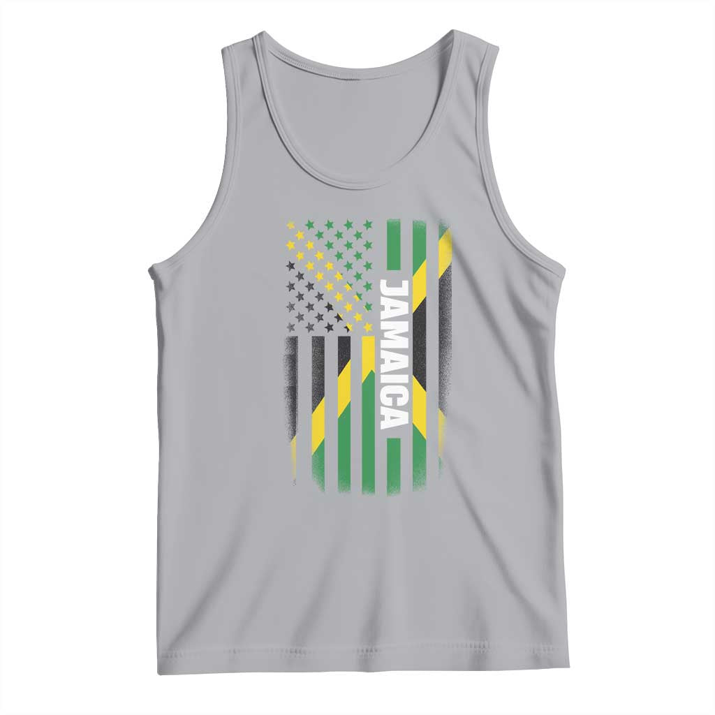 Jamaican American Flag Tank Top Distressed Jamaica America Usa Flag - Wonder Print Shop
