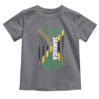Jamaican American Flag Toddler T Shirt Distressed Jamaica America Usa Flag - Wonder Print Shop