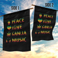 Rasta Weed Garden Flag Peace Love Ganja Marijuana Cannabis Reggae Music - Wonder Print Shop