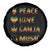 Rasta Weed Spare Tire Cover Peace Love Ganja Marijuana Cannabis Reggae Music - Wonder Print Shop