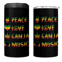 Rasta Weed 4 in 1 Can Cooler Tumbler Peace Love Ganja Marijuana Cannabis Reggae Music - Wonder Print Shop