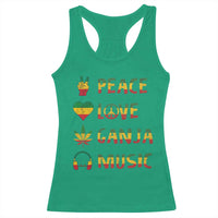 Rasta Weed Racerback Tank Top Peace Love Ganja Marijuana Cannabis Reggae Music - Wonder Print Shop