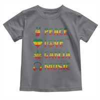 Rasta Weed Toddler T Shirt Peace Love Ganja Marijuana Cannabis Reggae Music - Wonder Print Shop