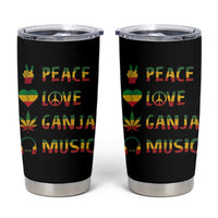 Rasta Weed Tumbler Cup Peace Love Ganja Marijuana Cannabis Reggae Music - Wonder Print Shop