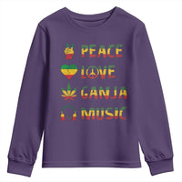 Rasta Weed Youth Sweatshirt Peace Love Ganja Marijuana Cannabis Reggae Music - Wonder Print Shop