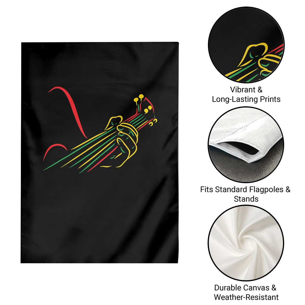 Reggae Guitar Garden Flag Rasta Music Gift for Guitar Lovers - Wonder Print Shop
