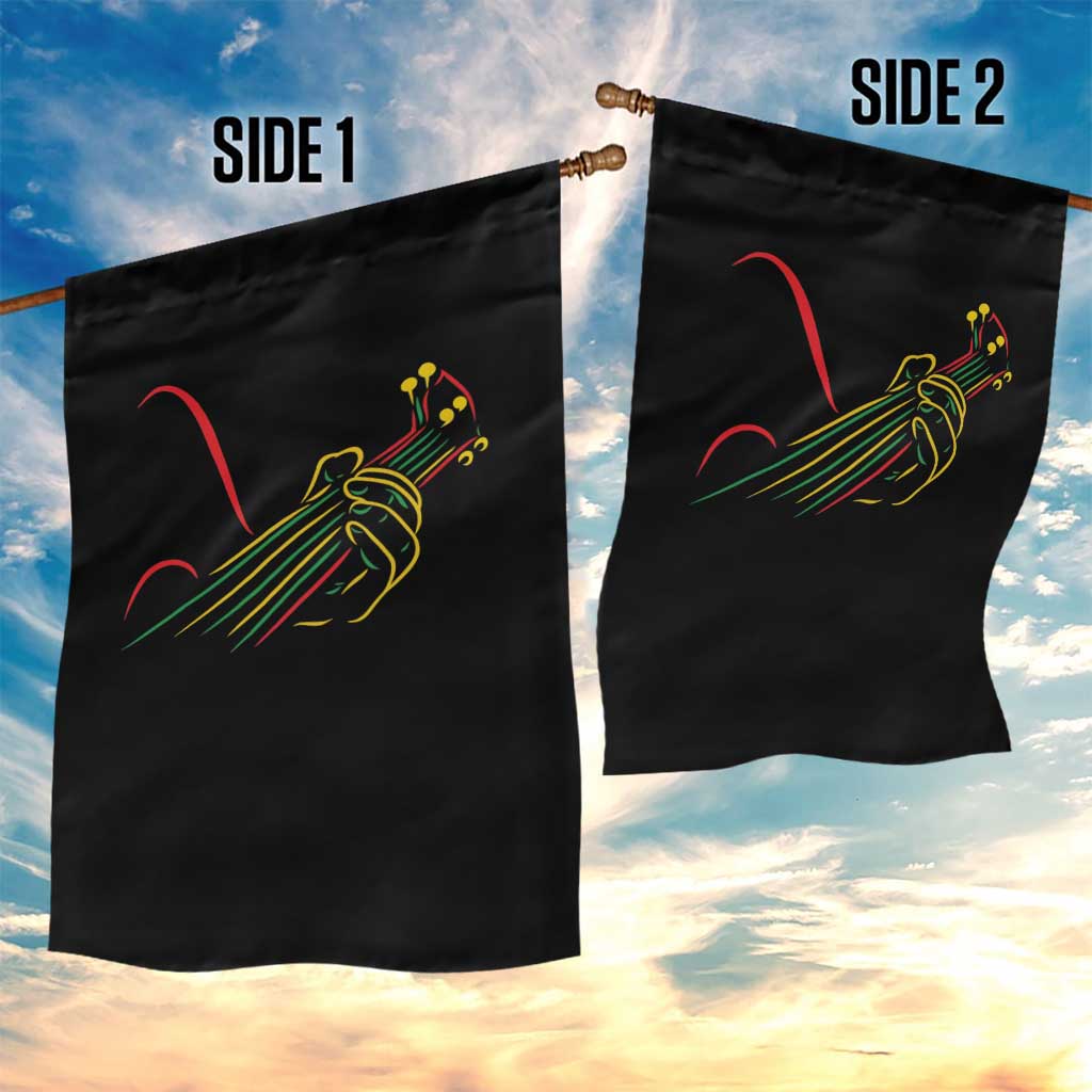 Reggae Guitar Garden Flag Rasta Music Gift for Guitar Lovers - Wonder Print Shop