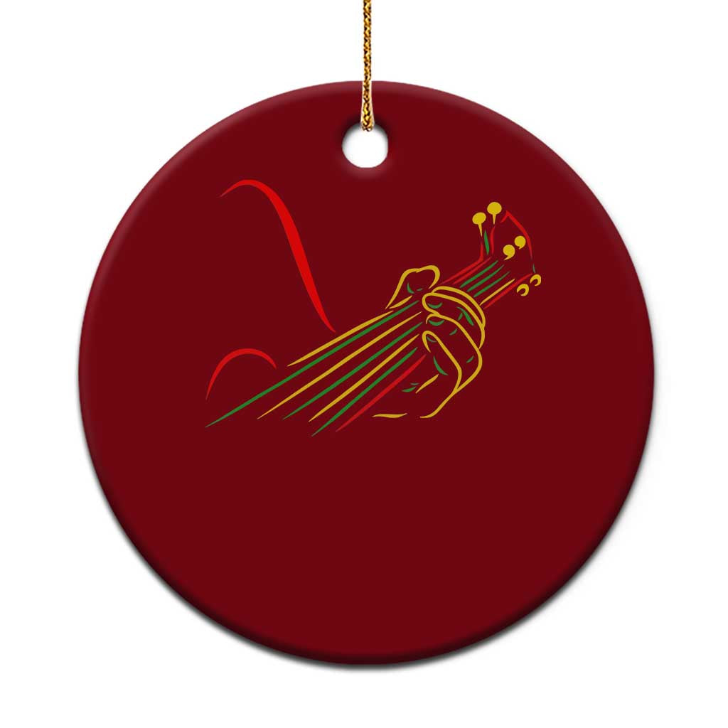 Reggae Guitar Ceramic Ornament Rasta Music Gift for Guitar Lovers - Wonder Print Shop