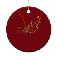 Reggae Guitar Ceramic Ornament Rasta Music Gift for Guitar Lovers - Wonder Print Shop