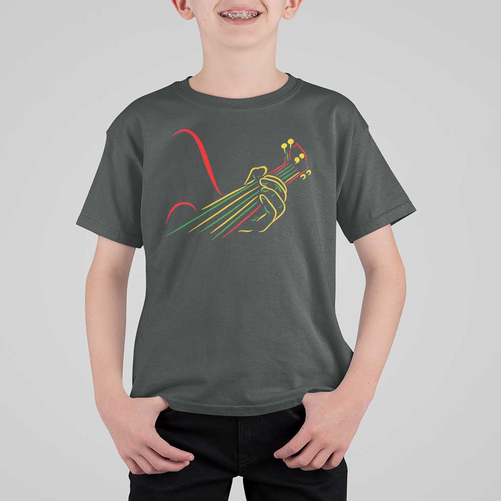 Reggae Guitar T Shirt For Kid Rasta Music Gift for Guitar Lovers - Wonder Print Shop