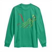 Reggae Guitar Long Sleeve Shirt Rasta Music Gift for Guitar Lovers - Wonder Print Shop