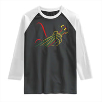 Reggae Guitar Raglan Shirt Rasta Music Gift for Guitar Lovers - Wonder Print Shop