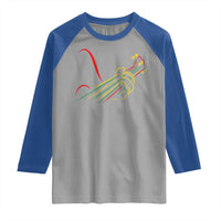 Reggae Guitar Raglan Shirt Rasta Music Gift for Guitar Lovers - Wonder Print Shop
