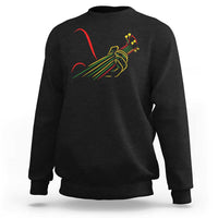 Reggae Guitar Sweatshirt Rasta Music Gift for Guitar Lovers - Wonder Print Shop
