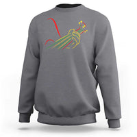 Reggae Guitar Sweatshirt Rasta Music Gift for Guitar Lovers - Wonder Print Shop