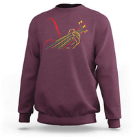Reggae Guitar Sweatshirt Rasta Music Gift for Guitar Lovers - Wonder Print Shop