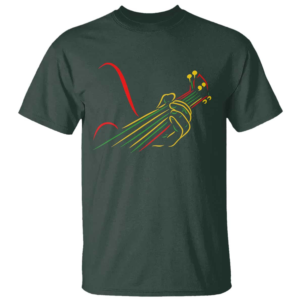 Reggae Guitar T Shirt Rasta Music Gift for Guitar Lovers - Wonder Print Shop