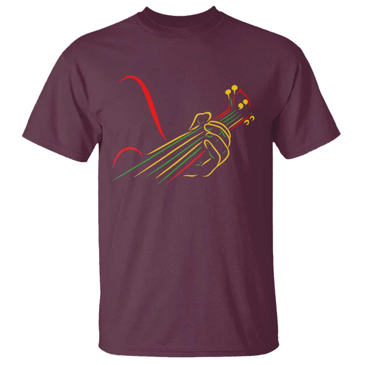 Reggae Guitar T Shirt Rasta Music Gift for Guitar Lovers - Wonder Print Shop