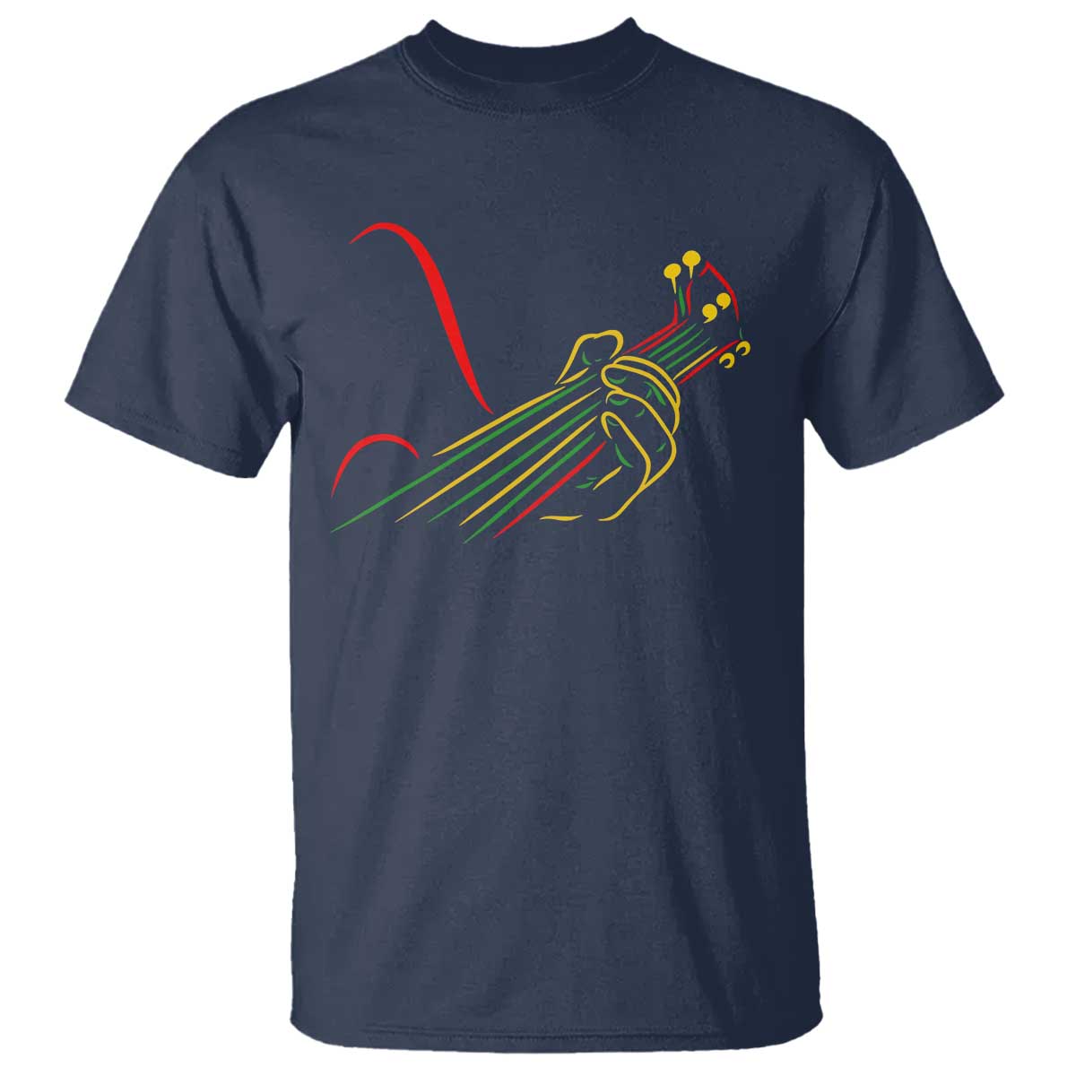 Reggae Guitar T Shirt Rasta Music Gift for Guitar Lovers - Wonder Print Shop