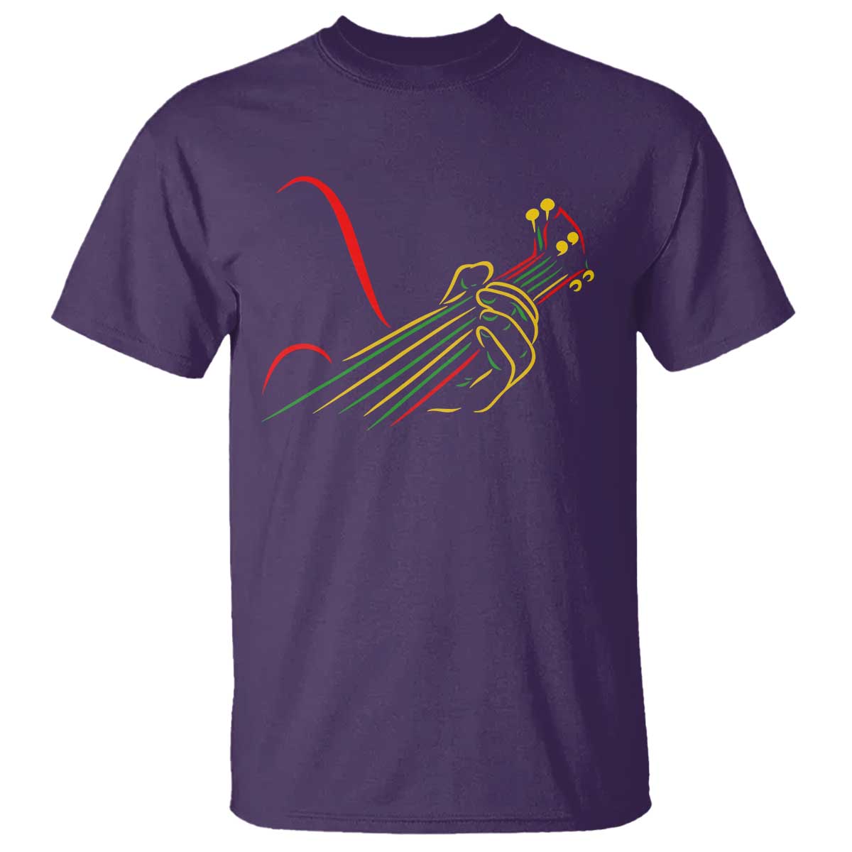 Reggae Guitar T Shirt Rasta Music Gift for Guitar Lovers - Wonder Print Shop