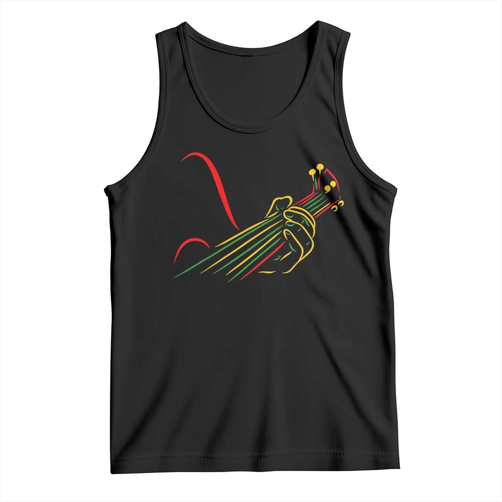 Reggae Guitar Tank Top Rasta Music Gift for Guitar Lovers - Wonder Print Shop