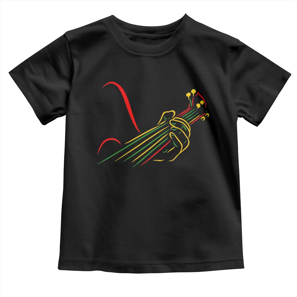 Reggae Guitar Toddler T Shirt Rasta Music Gift for Guitar Lovers - Wonder Print Shop