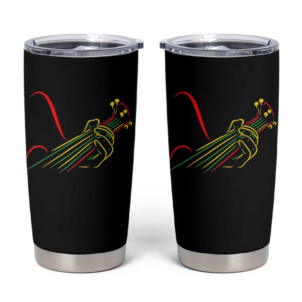 Reggae Guitar Tumbler Cup Rasta Music Gift for Guitar Lovers - Wonder Print Shop