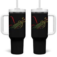 Reggae Guitar Tumbler With Handle Rasta Music Gift for Guitar Lovers - Wonder Print Shop