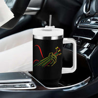 Reggae Guitar Tumbler With Handle Rasta Music Gift for Guitar Lovers - Wonder Print Shop