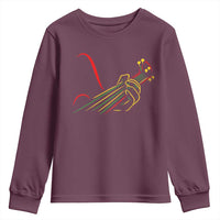 Reggae Guitar Youth Sweatshirt Rasta Music Gift for Guitar Lovers - Wonder Print Shop