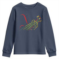 Reggae Guitar Youth Sweatshirt Rasta Music Gift for Guitar Lovers - Wonder Print Shop