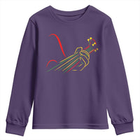 Reggae Guitar Youth Sweatshirt Rasta Music Gift for Guitar Lovers - Wonder Print Shop