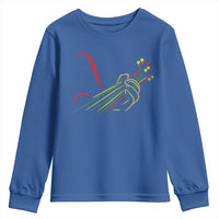 Reggae Guitar Youth Sweatshirt Rasta Music Gift for Guitar Lovers - Wonder Print Shop