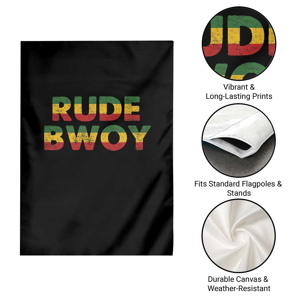 Rude Boy Garden Flag Jamaican Rasta Reggae Roots Gifts Jamaica - Wonder Print Shop
