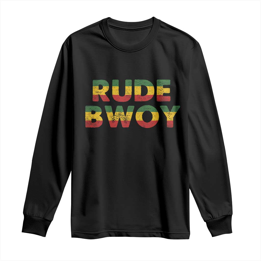 Rude Boy Long Sleeve Shirt Jamaican Rasta Reggae Roots Gifts Jamaica - Wonder Print Shop