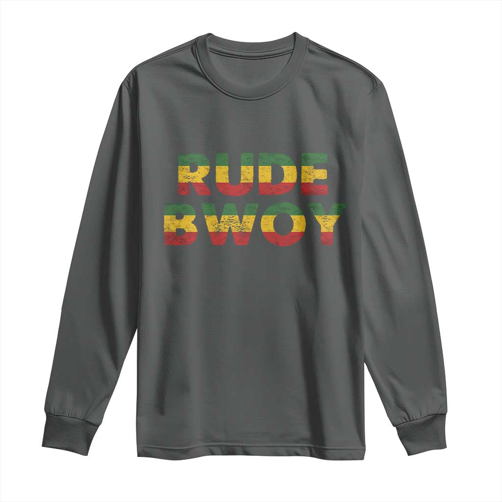 Rude Boy Long Sleeve Shirt Jamaican Rasta Reggae Roots Gifts Jamaica - Wonder Print Shop