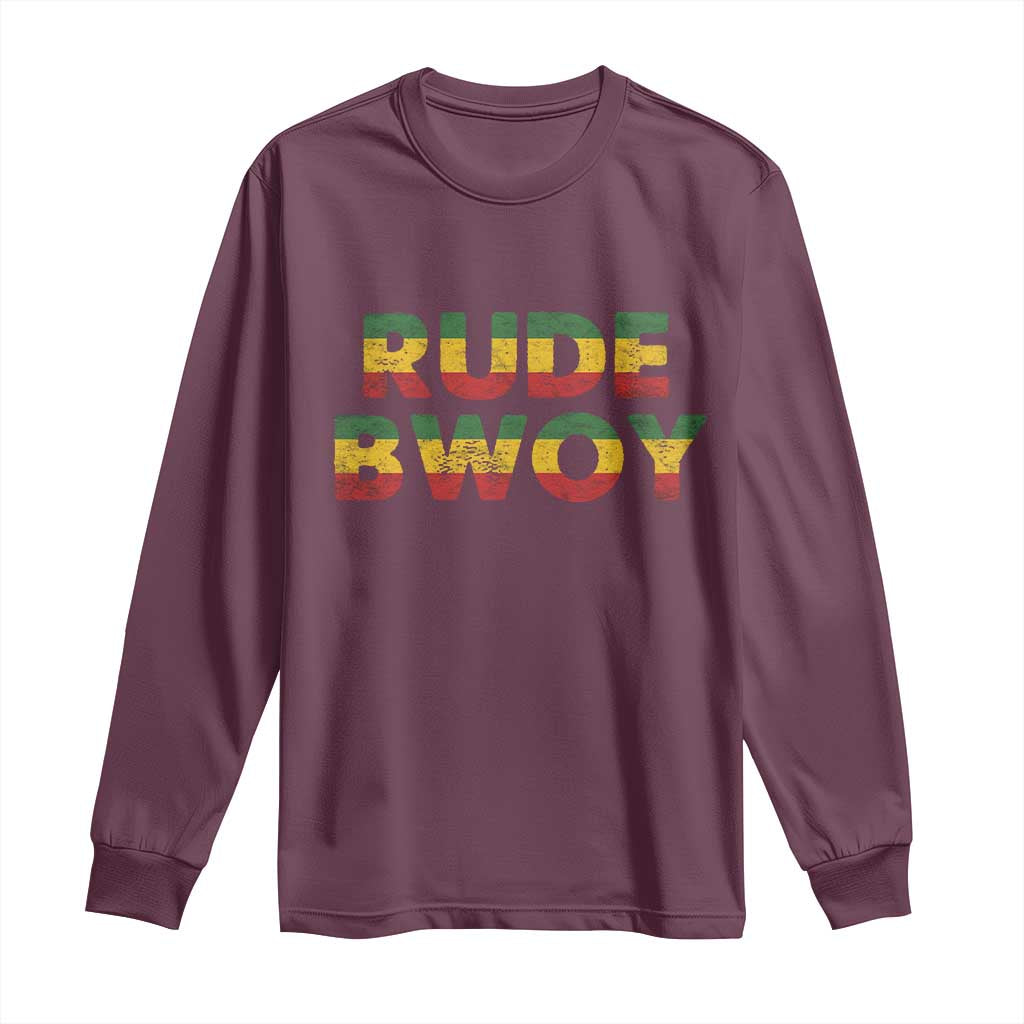 Rude Boy Long Sleeve Shirt Jamaican Rasta Reggae Roots Gifts Jamaica - Wonder Print Shop