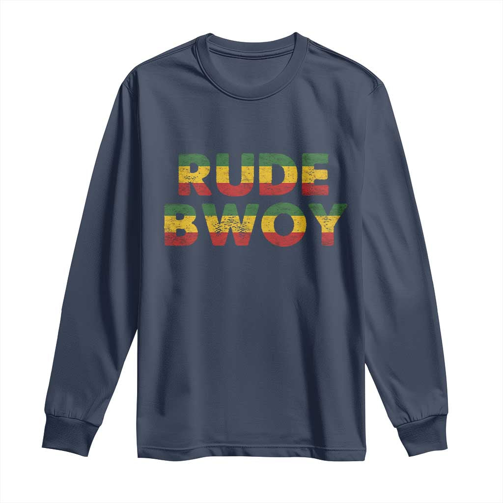 Rude Boy Long Sleeve Shirt Jamaican Rasta Reggae Roots Gifts Jamaica - Wonder Print Shop