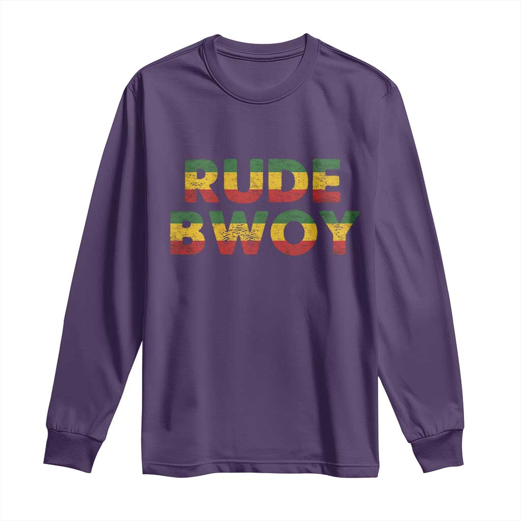 Rude Boy Long Sleeve Shirt Jamaican Rasta Reggae Roots Gifts Jamaica - Wonder Print Shop