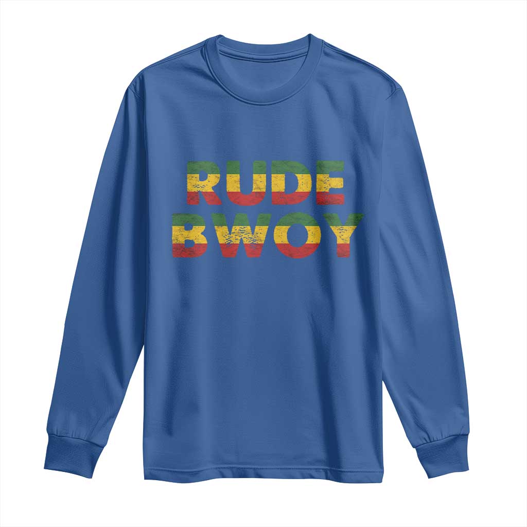 Rude Boy Long Sleeve Shirt Jamaican Rasta Reggae Roots Gifts Jamaica - Wonder Print Shop