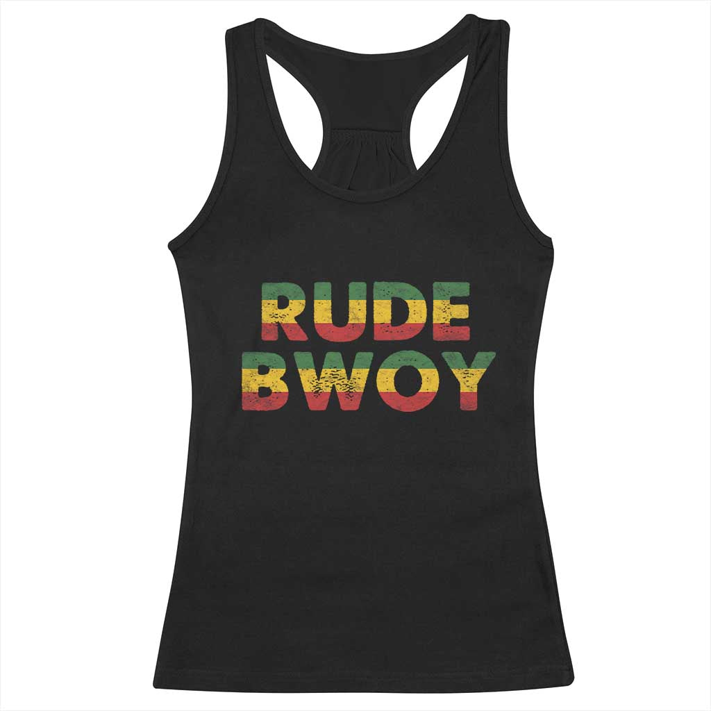 Rude Boy Racerback Tank Top Jamaican Rasta Reggae Roots Gifts Jamaica - Wonder Print Shop