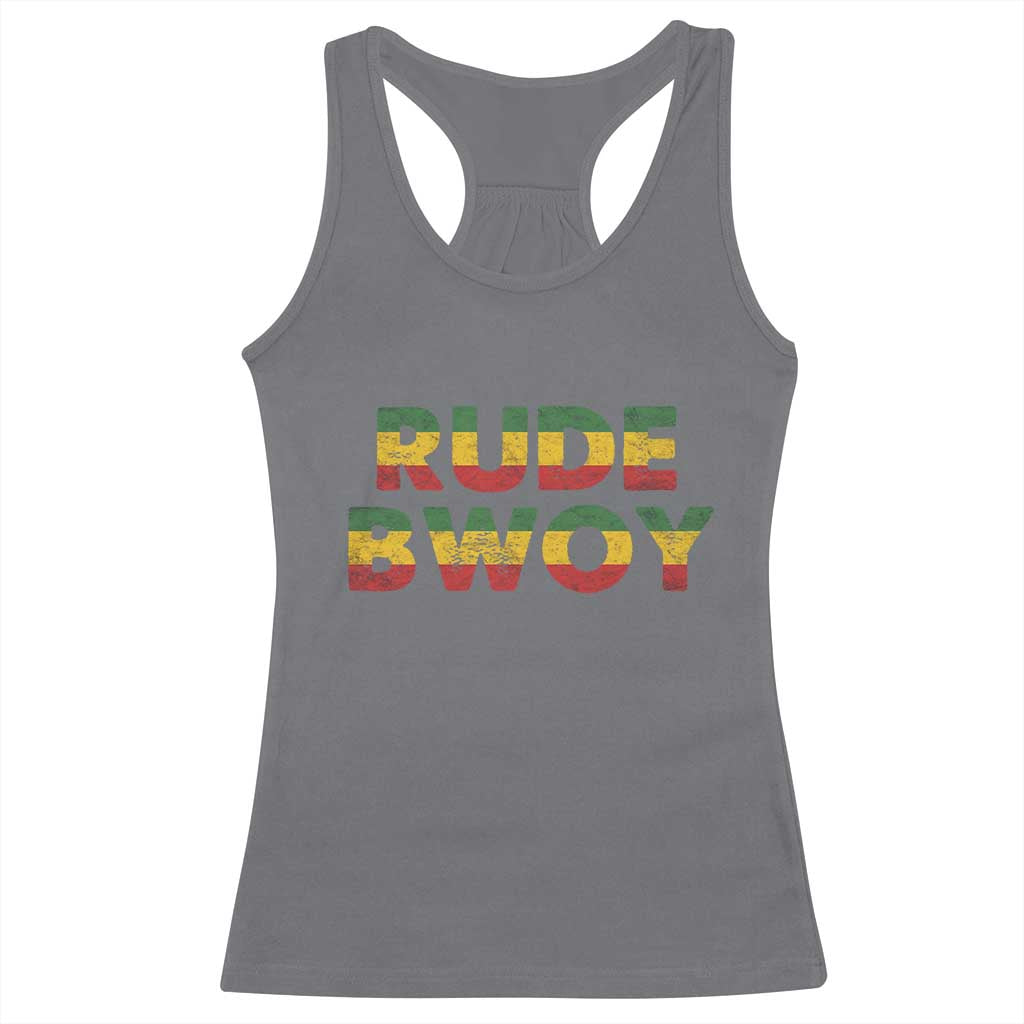 Rude Boy Racerback Tank Top Jamaican Rasta Reggae Roots Gifts Jamaica - Wonder Print Shop